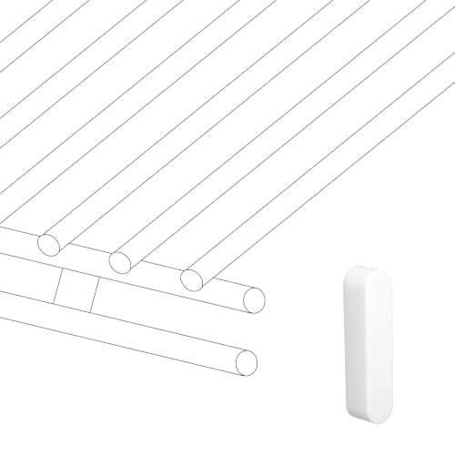 8 Pack White ABS Wire Shelving End Caps for Closet Rods & Shelves