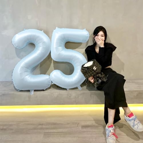 40-Inch Baby Blue Number 29 Foil Balloon for Birthday & Parties