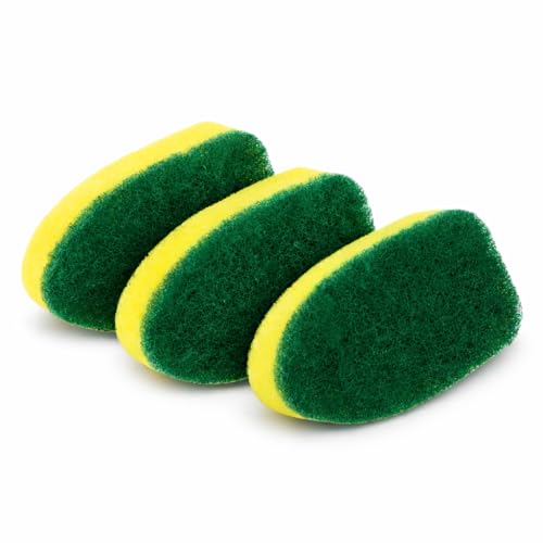 Libman Dish Wand Refill Pads - 3 Pack Non-Scratch Sponges for Dishwashing