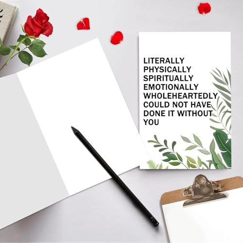 Heartfelt Thank You Card for Boss, Mentor, Friend – 8x5.3in