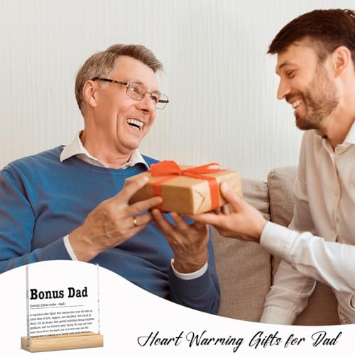 Bonus Dad Acrylic Decor | Perfect Gift for Stepdad | 4x4 Inches