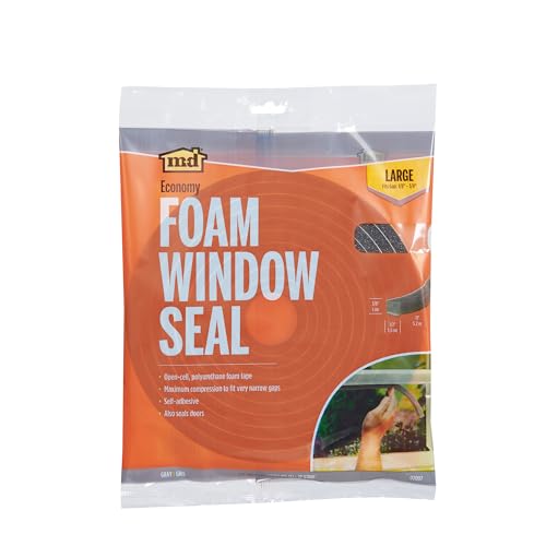 M-D Building Foam Window Seal - 17ft Gray Self-Adhesive Tape