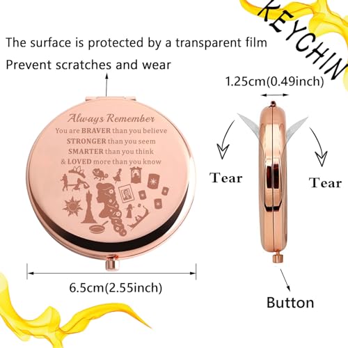 KEYCHIN Princess Sun Pocket Mirror - Inspirational Compact Makeup Mirror