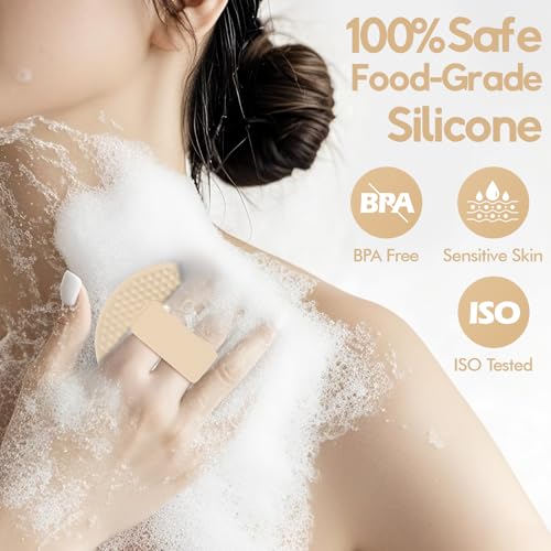 Zennow Silicone Body Scrubber - Gentle Exfoliating Shower Loofah