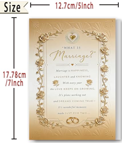 Elegant Wedding Card for Newlyweds | FANCYLUCKY Marriage Gift