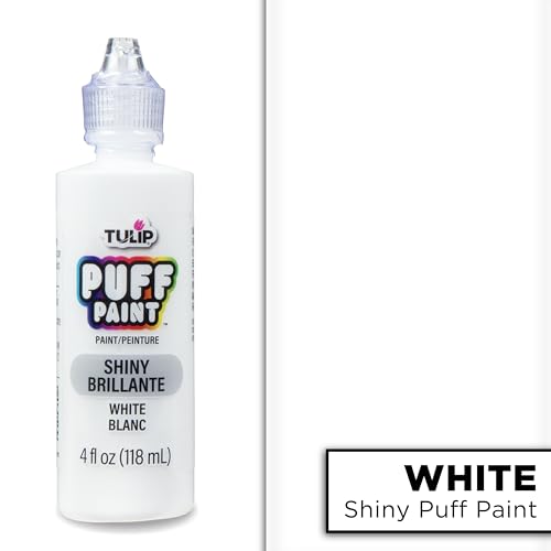 TULIP Shiny White Fabric Paint - Permanent, Nontoxic, 4 fl oz for Clothes & DIY Crafts