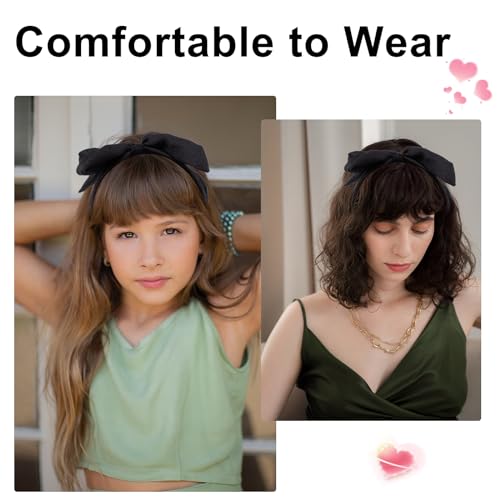 Ondder Knotted Bow Headband for Women and Girls Wide Hair Band