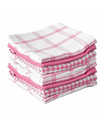 T-Fal Premium Cotton Waffle Dish Cloths - 8-Pack, Highly Absorbent & Soft