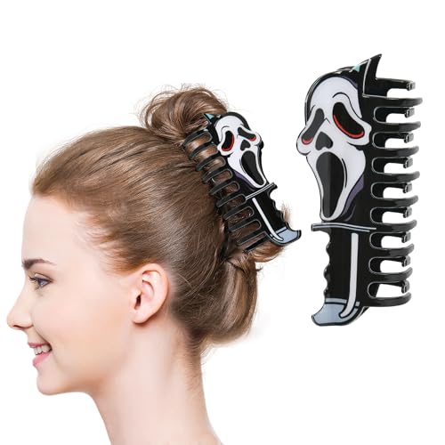 Halloween Hair Claw Clip Acrylic Gothic Cartoon Horror Hair Accessory