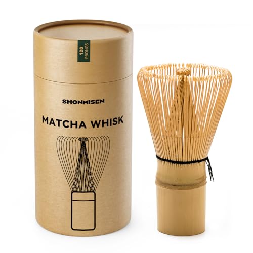 SHONMISEN Authentic Bamboo Matcha Whisk - 120 Prong Chasen for Tea