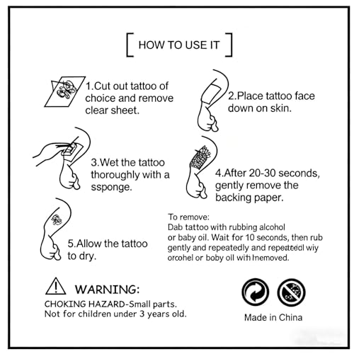 LHST Princess Temporary Tattoos for Kids 20 Sheets Party Favors
