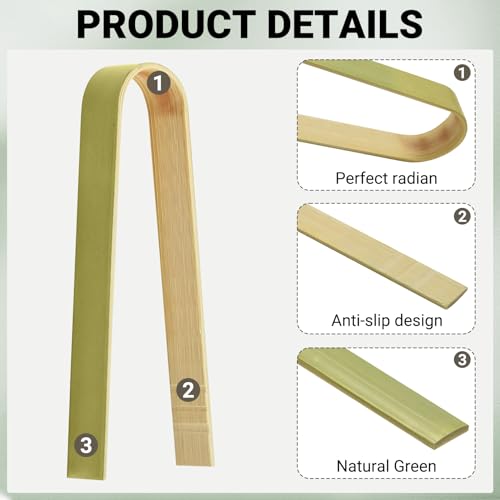 Mini Bamboo Tongs - 20 Disposable Wooden Tongs for Charcuterie
