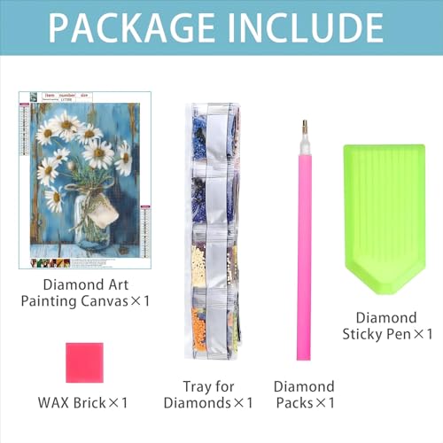 5D American Flag Diamond Art Kit with Eagle Design - 12x24 inch