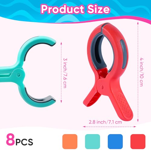 HiGift Jumbo Beach Towel Clips for Chairs - 8 Pcs Heavy Duty Holder Set