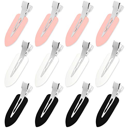 QUEENTI No Crease Hair Clips 12 Pcs - Non Slip No Bend Styling Pins