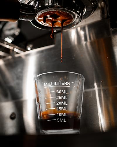 JUXINGDAZYF 2 Pack Red Measuring Shot Glasses for Espresso & Liquids