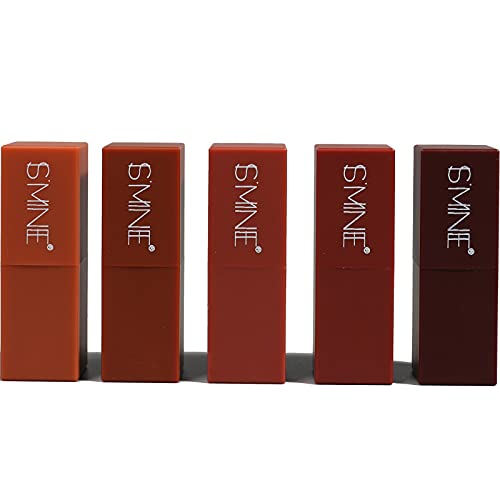 IS'MINE 5-Piece Mini Matte Lipstick Set Velvet Nude Waterproof Makeup
