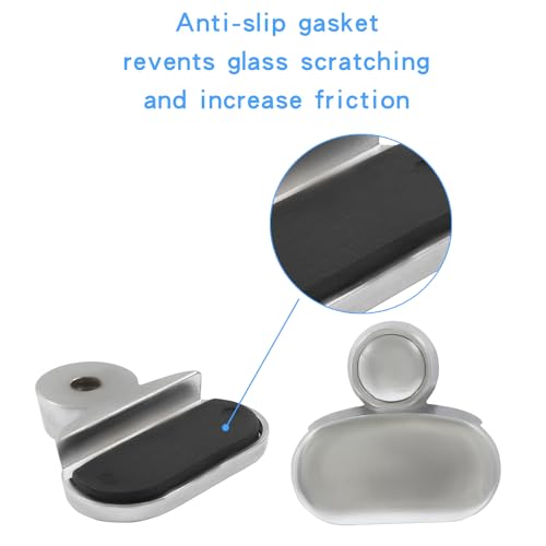 Zinc Alloy Mirror Hanging Clips - 4 Pack Mounting Kit for Frameless Mirrors