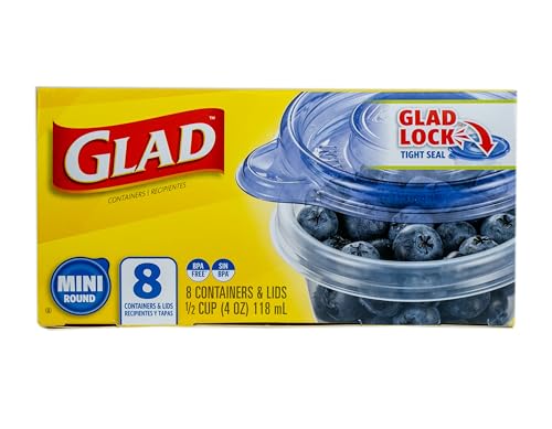 Glad GladWare Mini Round Food Storage Containers - 4 Oz, 8 Pack