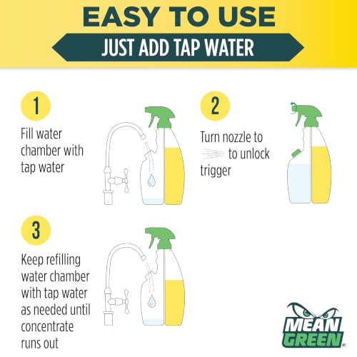 Mean Green Refillable Multi-Purpose Cleaner Concentrate, Citrus & Green Tea - Makes 4 Refills