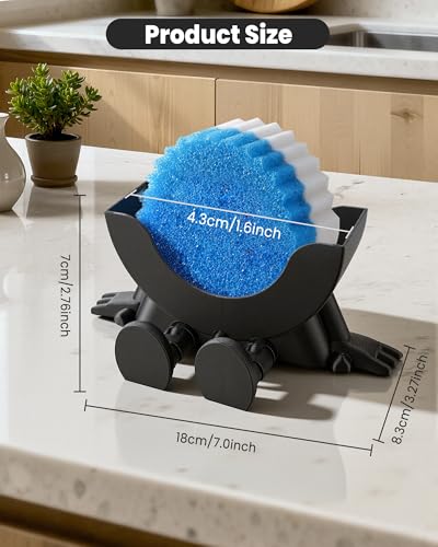 Prism Petal 3D Printed Sponge Holder - Cute Drainable Kitchen Sink Caddy