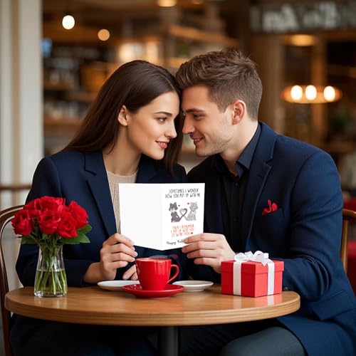 Funny Valentine's Day Card with Envelope - Witty Humor for Him & Her
