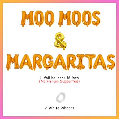 Moo Moos & Margaritas Balloon Banner for Bridal Showers & Parties