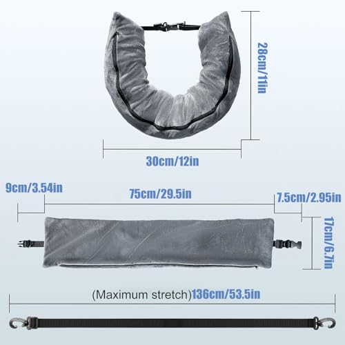 Stuffable Travel Pillow & Storage Bag - Soft Velvet Neck Pillow
