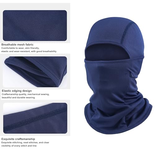 4 Pack Summer Balaclava Face Mask Sun UV Protection Hood Breathable Face Mask for Men Women - Motorcycle Fishing Multi