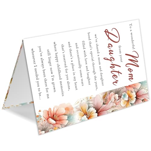 Mom Birthday Card with Envelope & Stickers - 7x5 Inch
