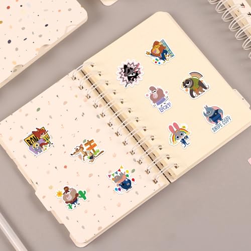 Zootopia Vinyl Stickers - 50Pcs Water-Resistant Decals for Laptops & Water Bottles
