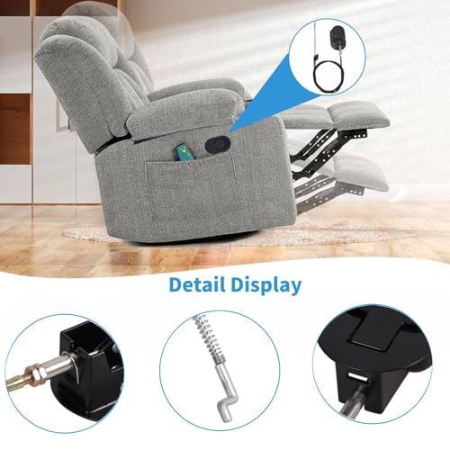Universal Metal Recliner Replacement Handle with 38" Adjustable Cable