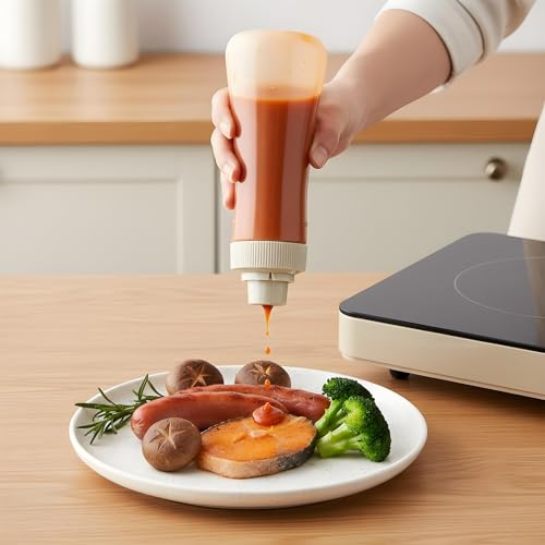 Grevosea 350ml Cake Syrup Dispenser - Reusable Squeeze Bottle for Sauces