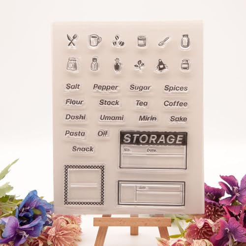 Silicone Stamp Set for DIY Scrapbooking & Card Making - Kitchen Tools Design