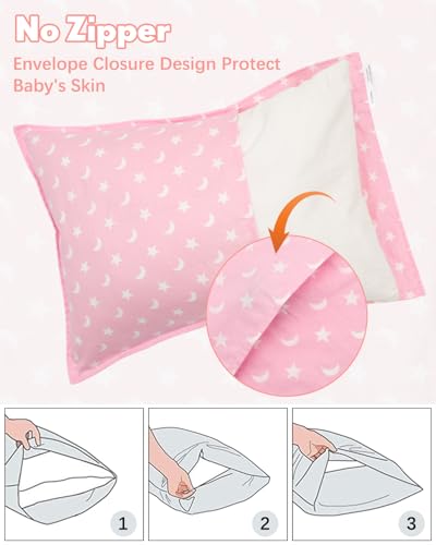 ALVABABY Toddler Pillowcases 100% Cotton - 2 Pack for Kids