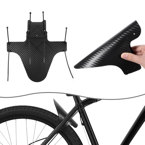 2 Sets Mountain Bike Fender Rear and Front Compatible Bicycle Mudguard Adjustable 29" Plus Size with 15 Cable Ties for Fat Bike Wheel Sizes and All Disc Brake Bicycles