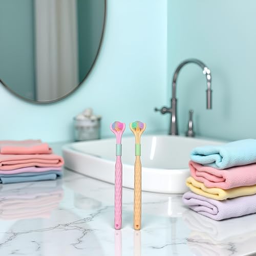 Three-Sided Soft Hair Toothbrush Set, 2 Pack Wrap-Around Oral Care