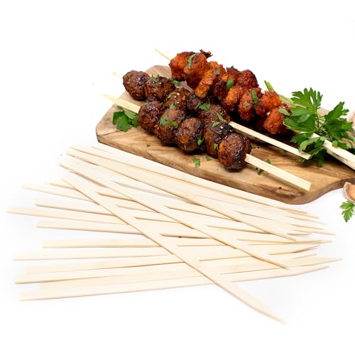 Norpro 11.5-Inch Bamboo Grilling Skewers – 25 Flat & Wide Eco-Friendly