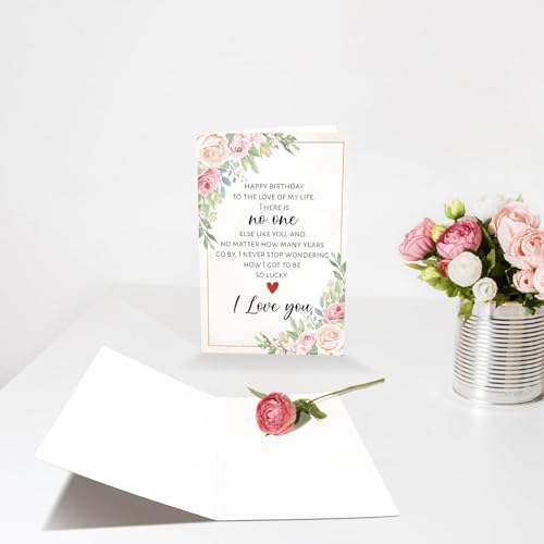 Romantic Birthday Card for Partner - Premium 300gsm Paper