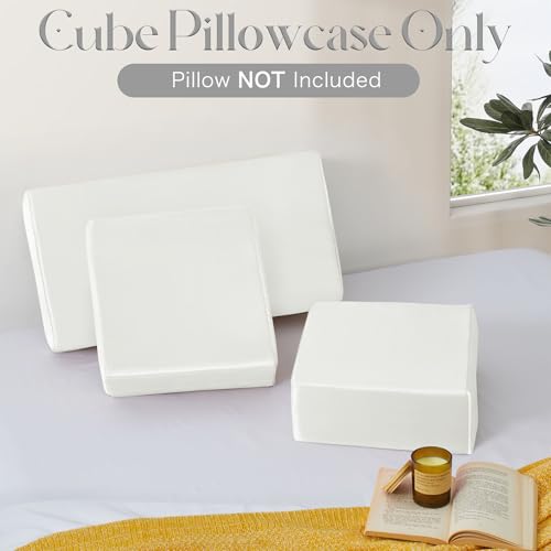 VACVELT Satin Cube Pillowcase for Side Sleepers - 24"x12"x5.5"