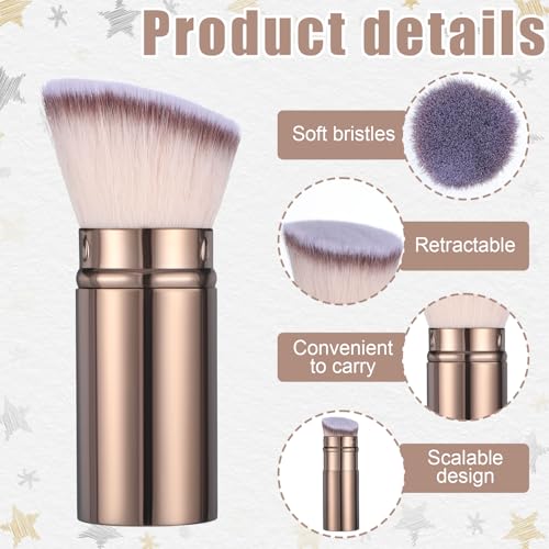 Xelsluthe Retractable Kabuki Makeup Brush - Portable Travel Face Brush