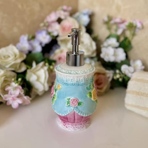 Victoria Rose Ceramic 4-Piece Bathroom Accessory Set - Multicolour