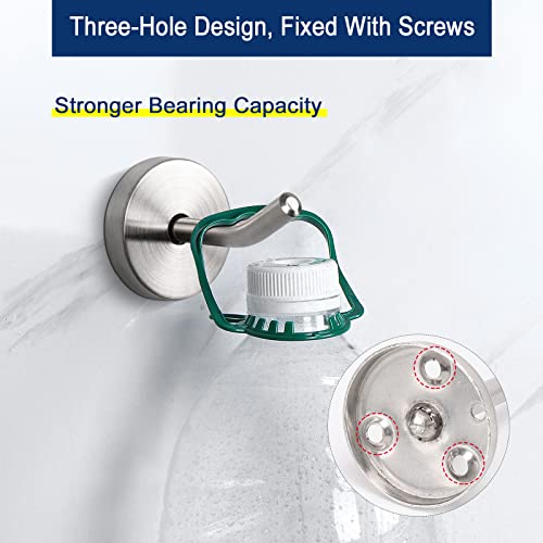 NearMoon Brushed Nickel Wall Mount Coat Hooks 6 Pack, 2 Inch Heavy Duty Stainless Steel Towel Hooks for Bathroom Kitchen Garage