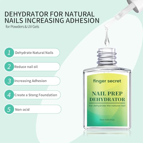 AOBOO Nail Prep Dehydrator 18ml for Natural Nails & Acrylic Gel Polish