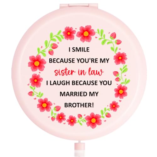 Sister-in-Law Travel Compact Makeup Mirror Birthday Gift