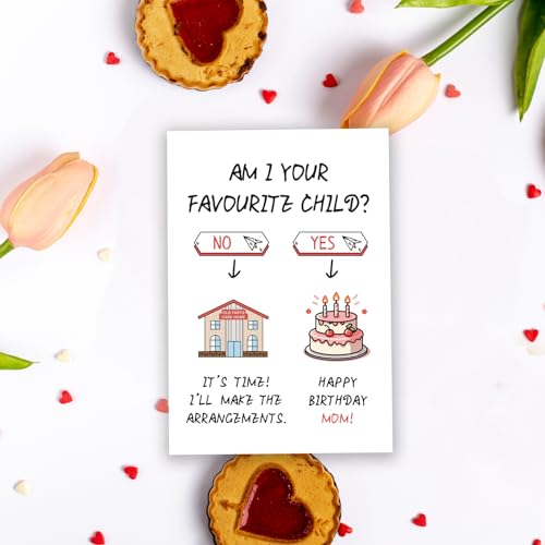 Funny Birthday Card for Mom - Humorous Gift from Son or Daughter