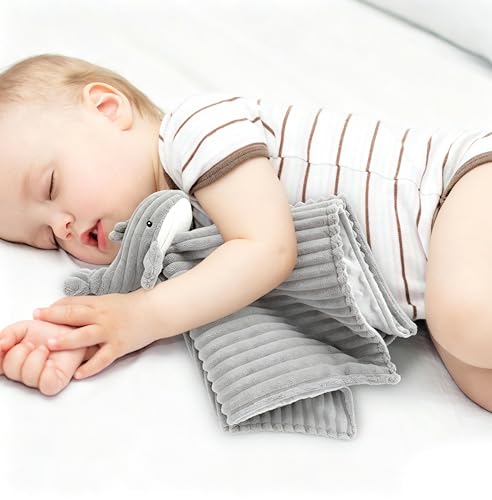 BEILIMU Baby Security Blanket - 15 Inch Soft Whale Lovey for Newborns