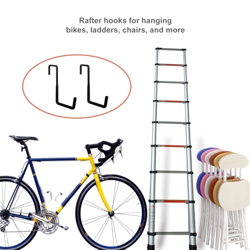 Heavy Duty Rafter Hanger Hooks - 2 Pcs Large Garage Utility S-Hooks for Storage