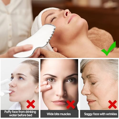 Zinmilin Stainless Steel Gua Sha Facial Tool for Skincare and Contouring