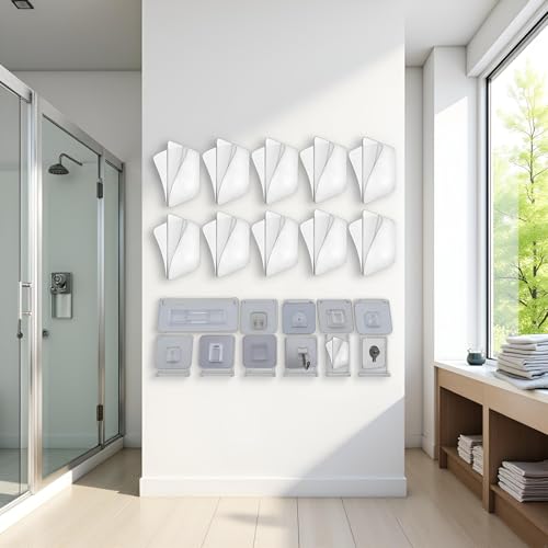 10 Pack Transparent Adhesive Sticky Pads for Shower Caddies